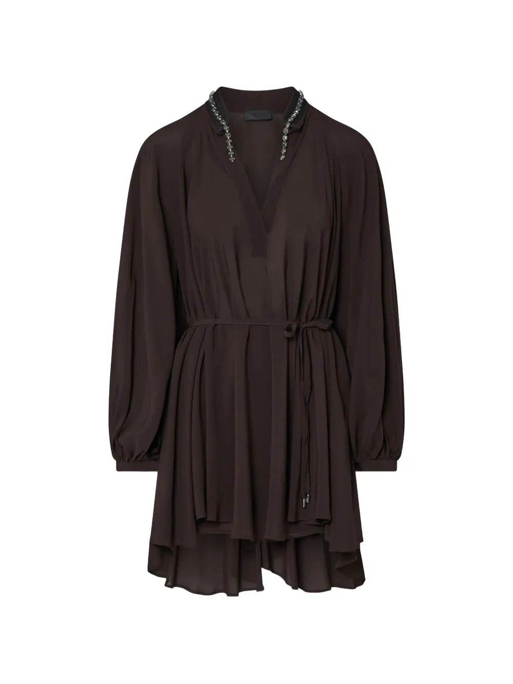 LIU JO short dress in georgette - Braun