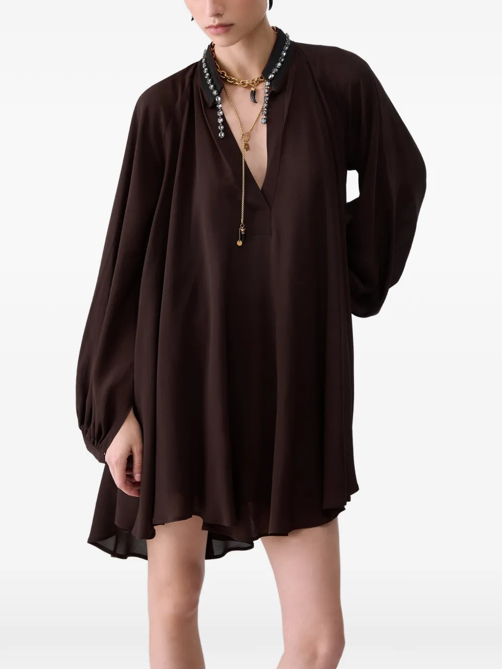 LIU JO Georgette mini-jurk Bruin