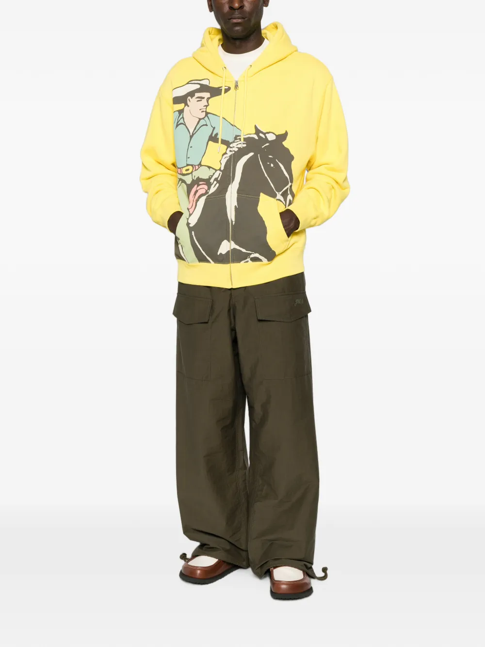 JW Anderson Trainingsbroek met geborduurd logo Groen