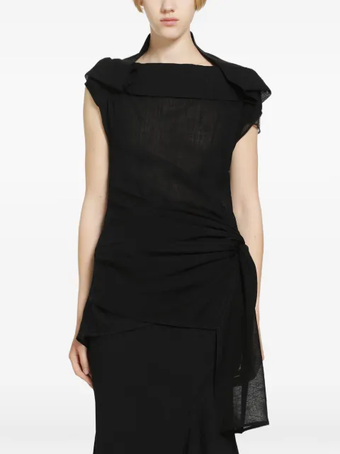 YEHUAFAN draped sleeveless top