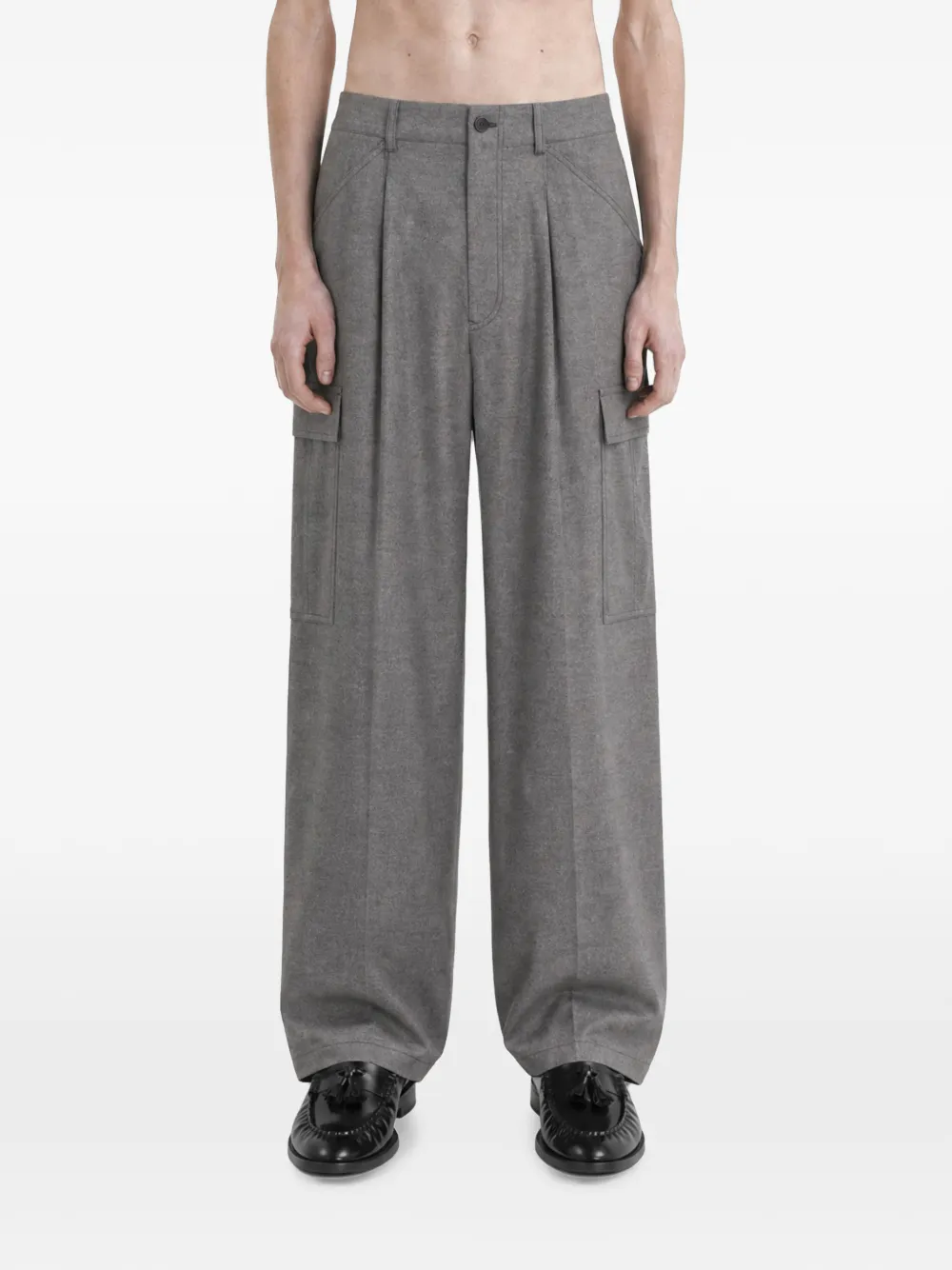 Giorgio Armani marl-pattern cargo trousers - Grigio