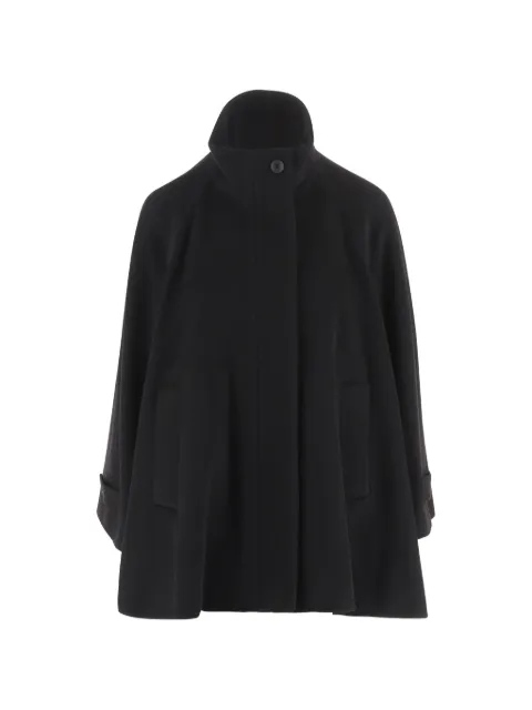 Tagliatore Leila high-neck wool cape jacket