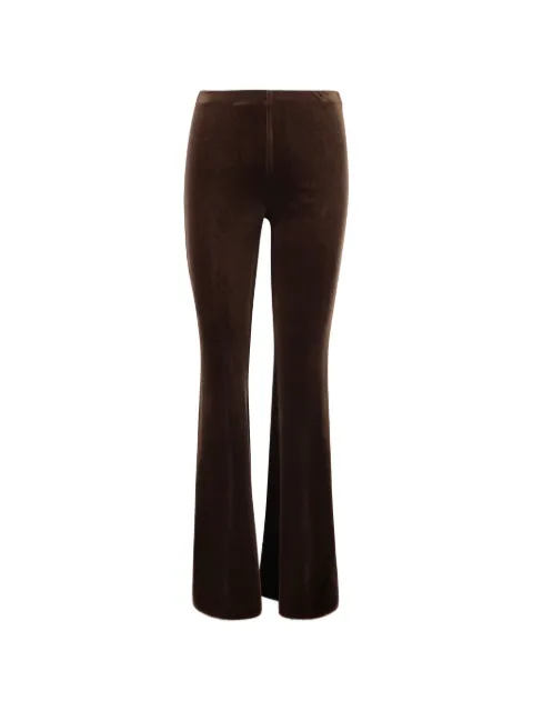 F.It velvet flared trousers