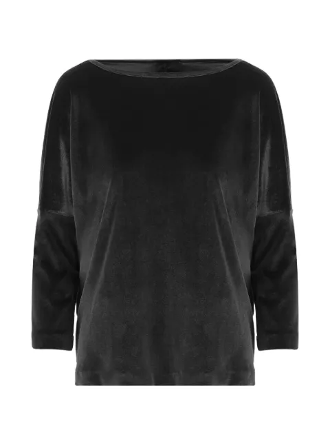 F.It velvet-effect dropped-shoulder sweater