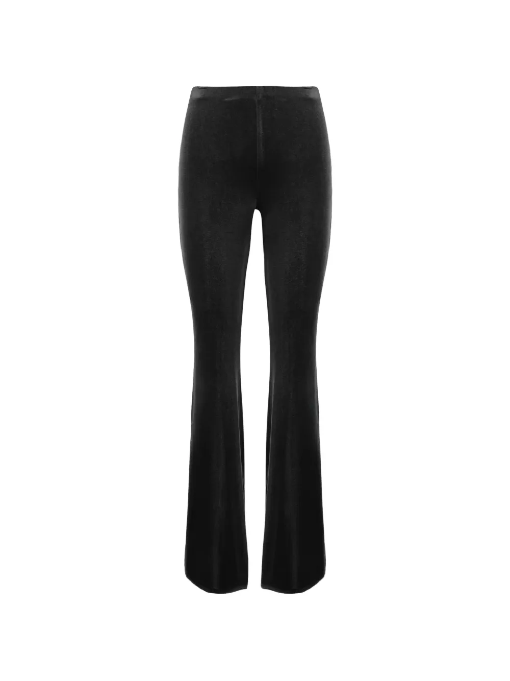 F.It velvet-effect flared trousers - Schwarz