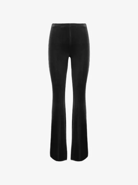 F.It velvet-effect flared trousers