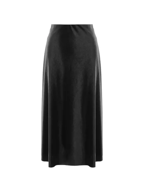 F.It velvet-effect high-waisted midi skirt
