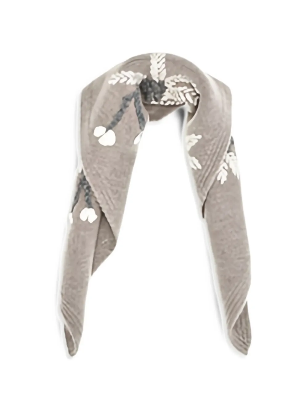 P.A.R.O.S.H. Wallaby floral-knit scarf - Toni neutri