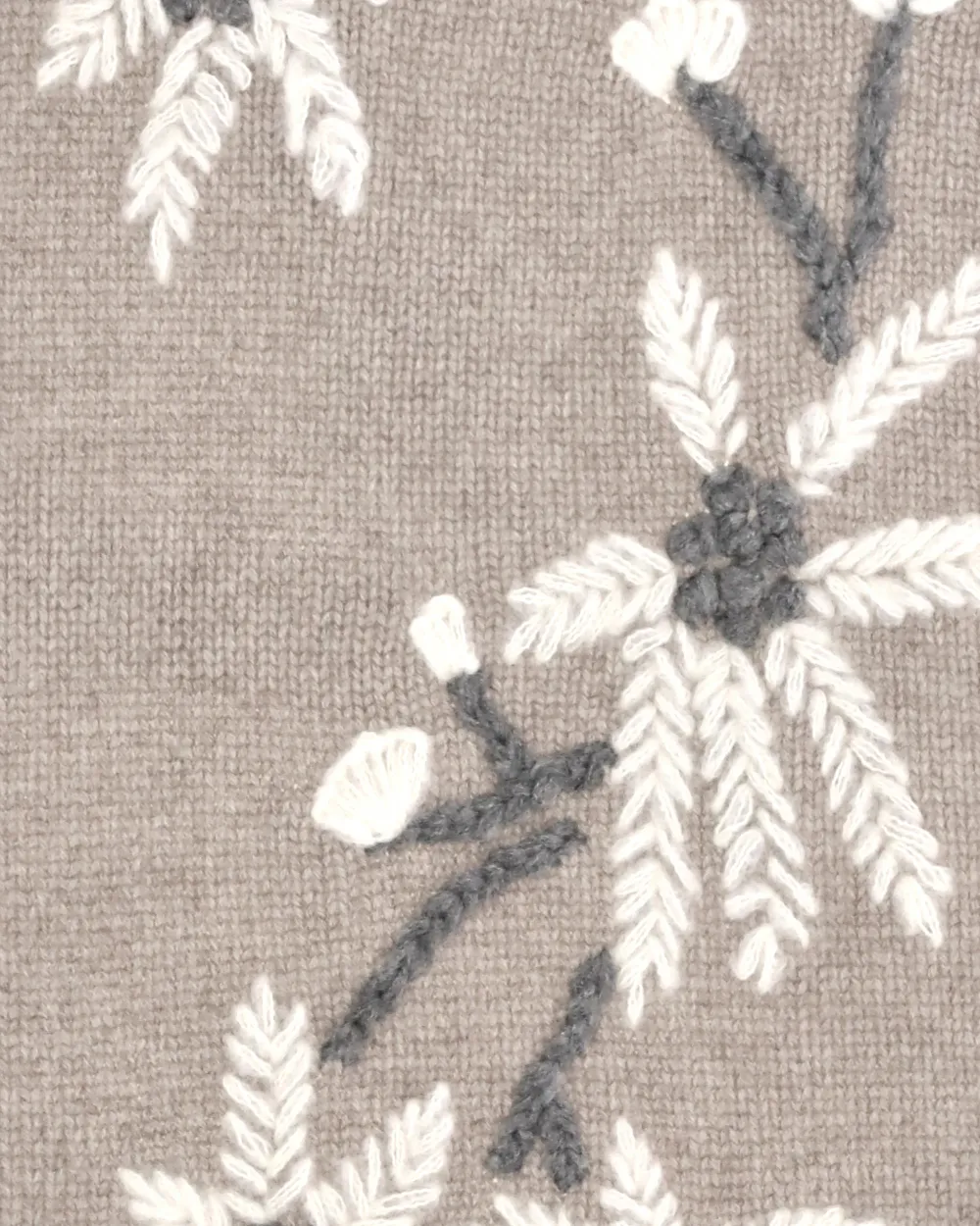 P.A.R.O.S.H. Wallaby gebreide sjaal met bloemen Beige