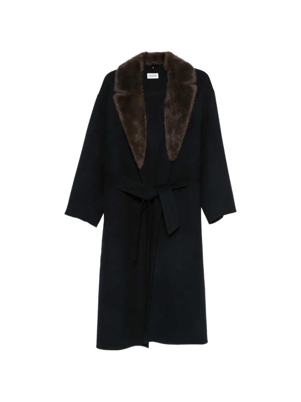 P.A.R.O.S.H. Leak fur-collar belted coat