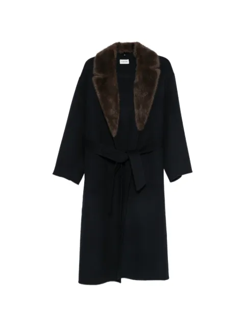P.A.R.O.S.H. Leak fur-collar belted coat