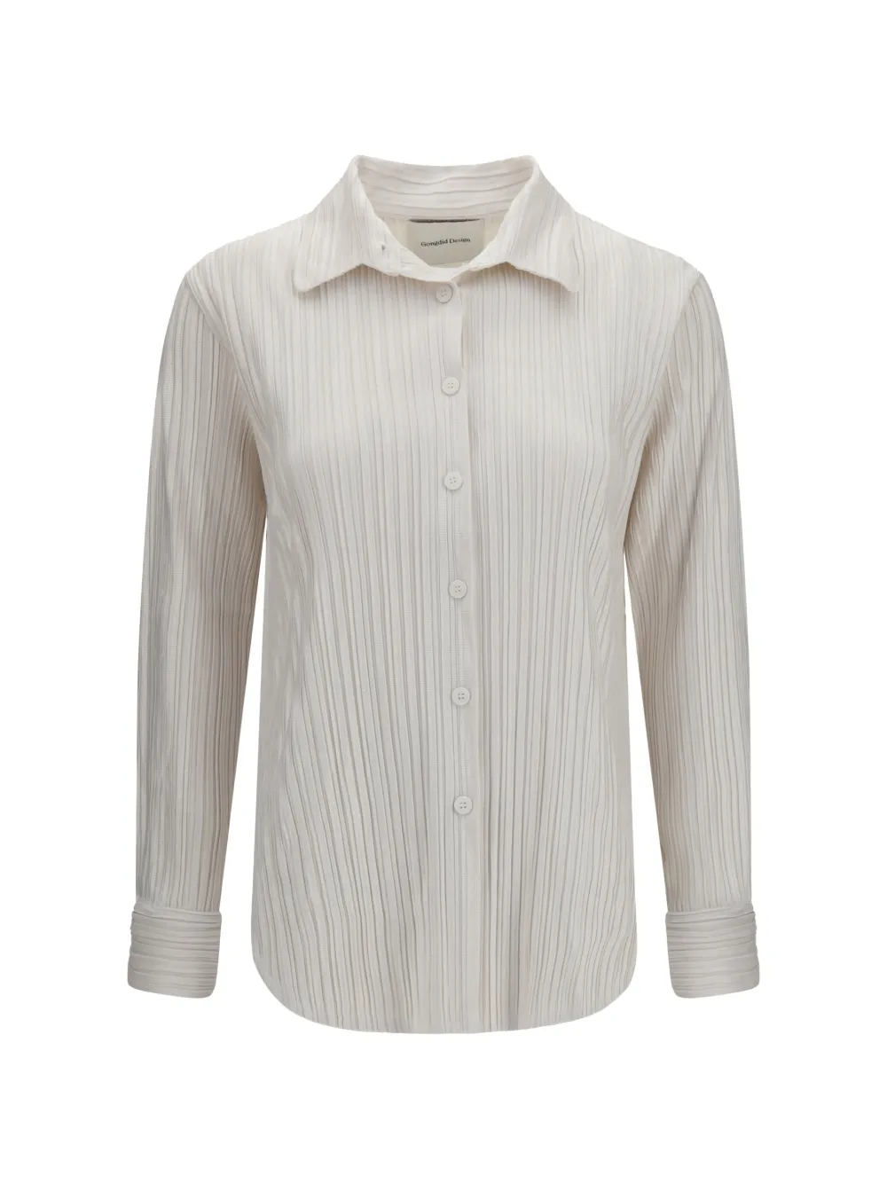 Gongdid Design plissé long-sleeve shirt - Nude