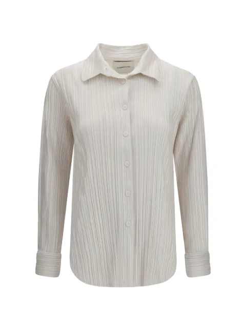 Gongdid Design camisa manga larga plisada