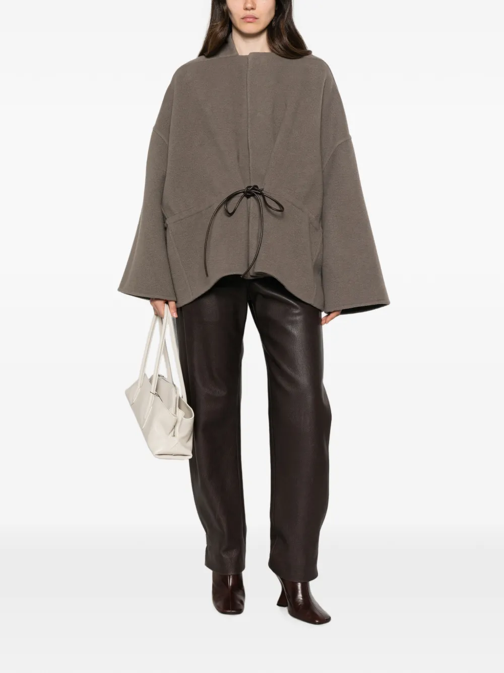 Rick Owens Sail flared jack met strik Grijs