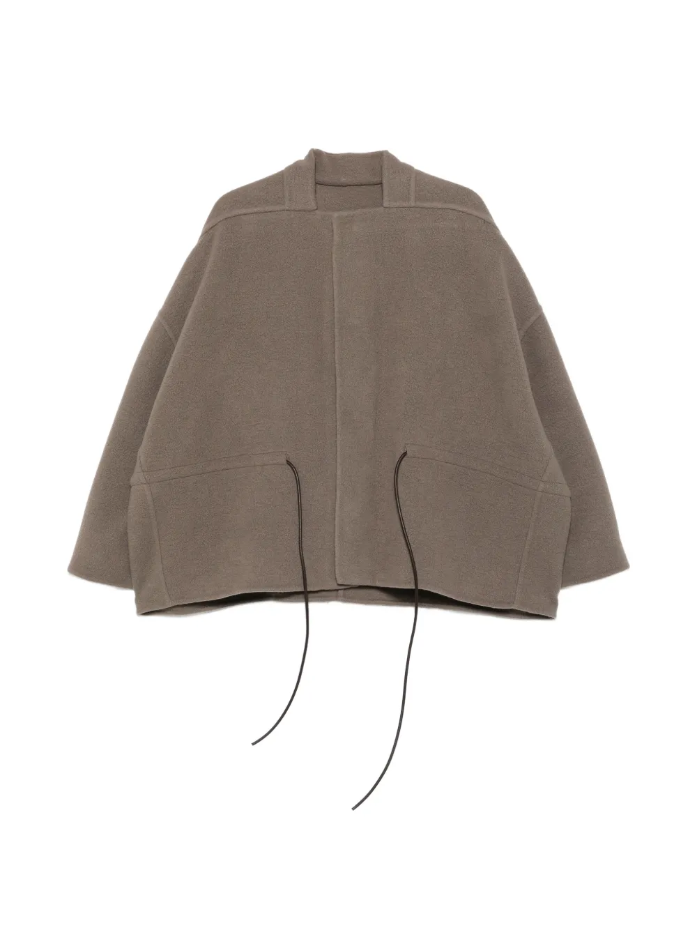Rick Owens Sail self-tie flared jacket - Grigio