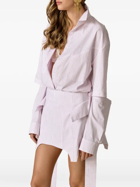 PNK vestido midi a rayas con aberturas