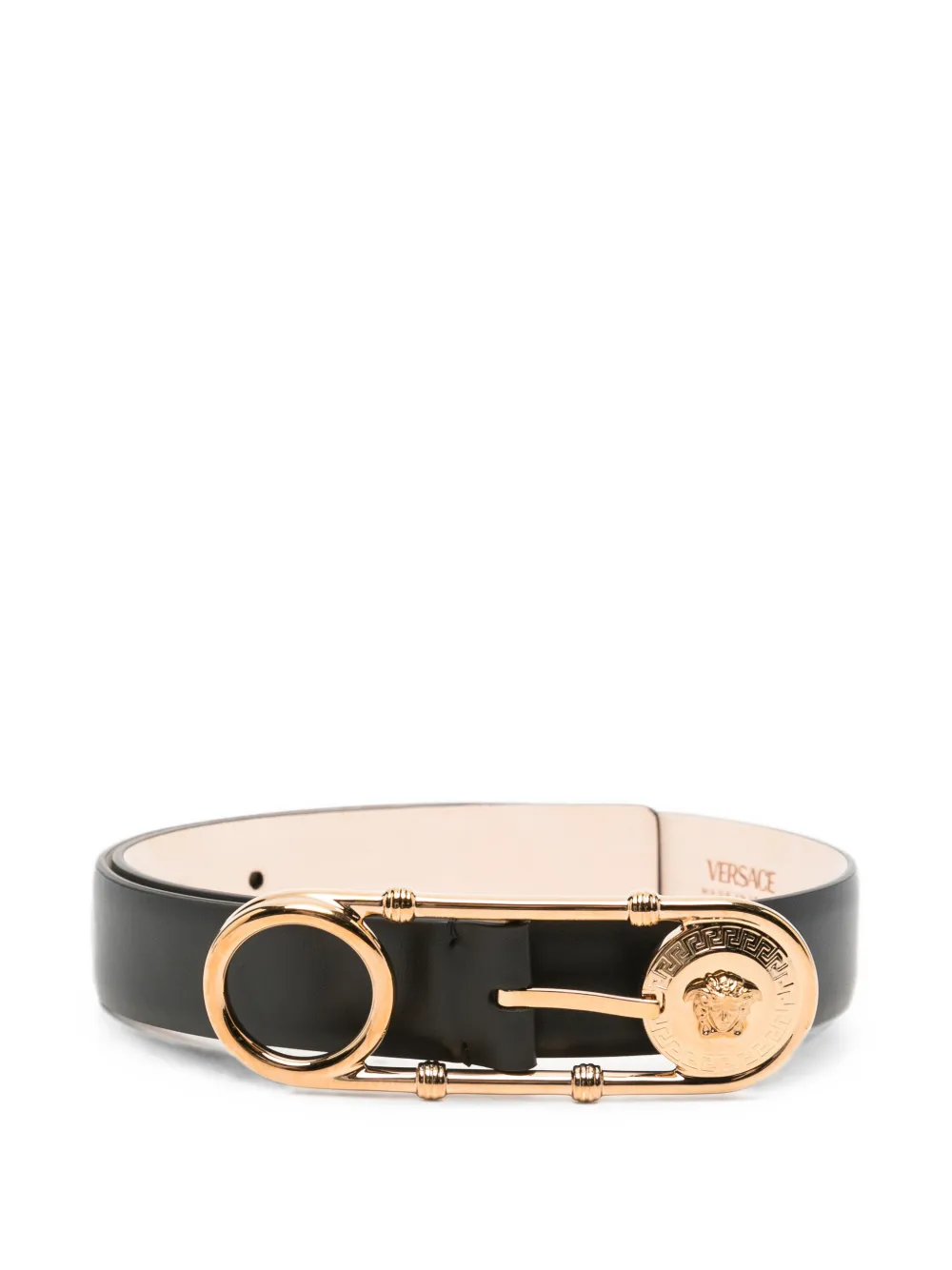 Versace Medusa safety-pin belt - Schwarz
