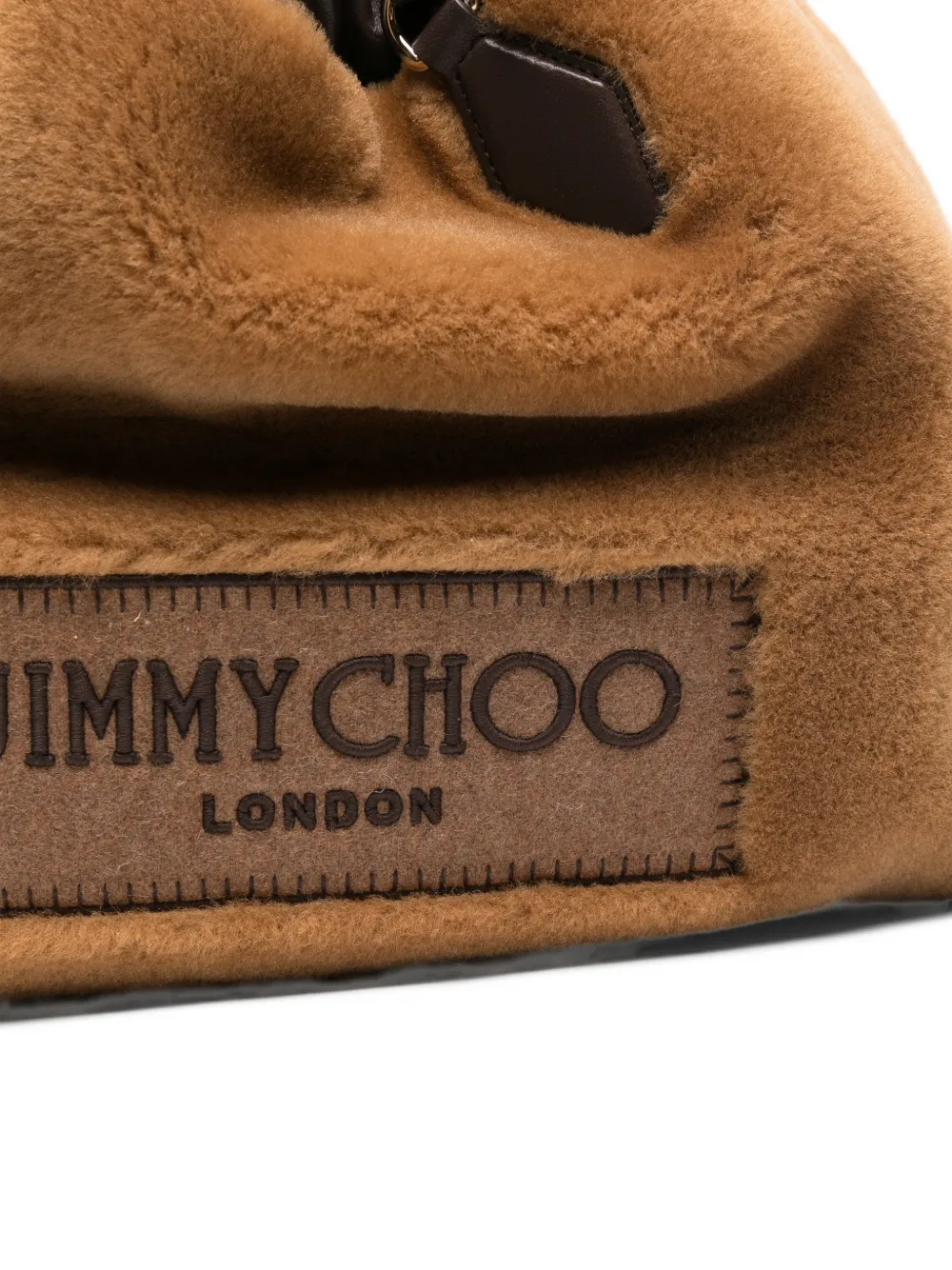 Jimmy Choo drawstring shearling tote bag Bruin
