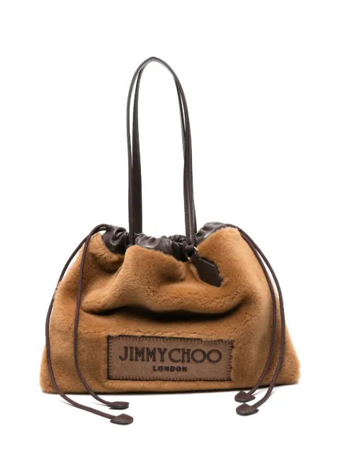 Jimmy Choo drawstring shearling tote bag