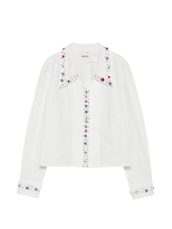 Bode Button Jar Shirt in White