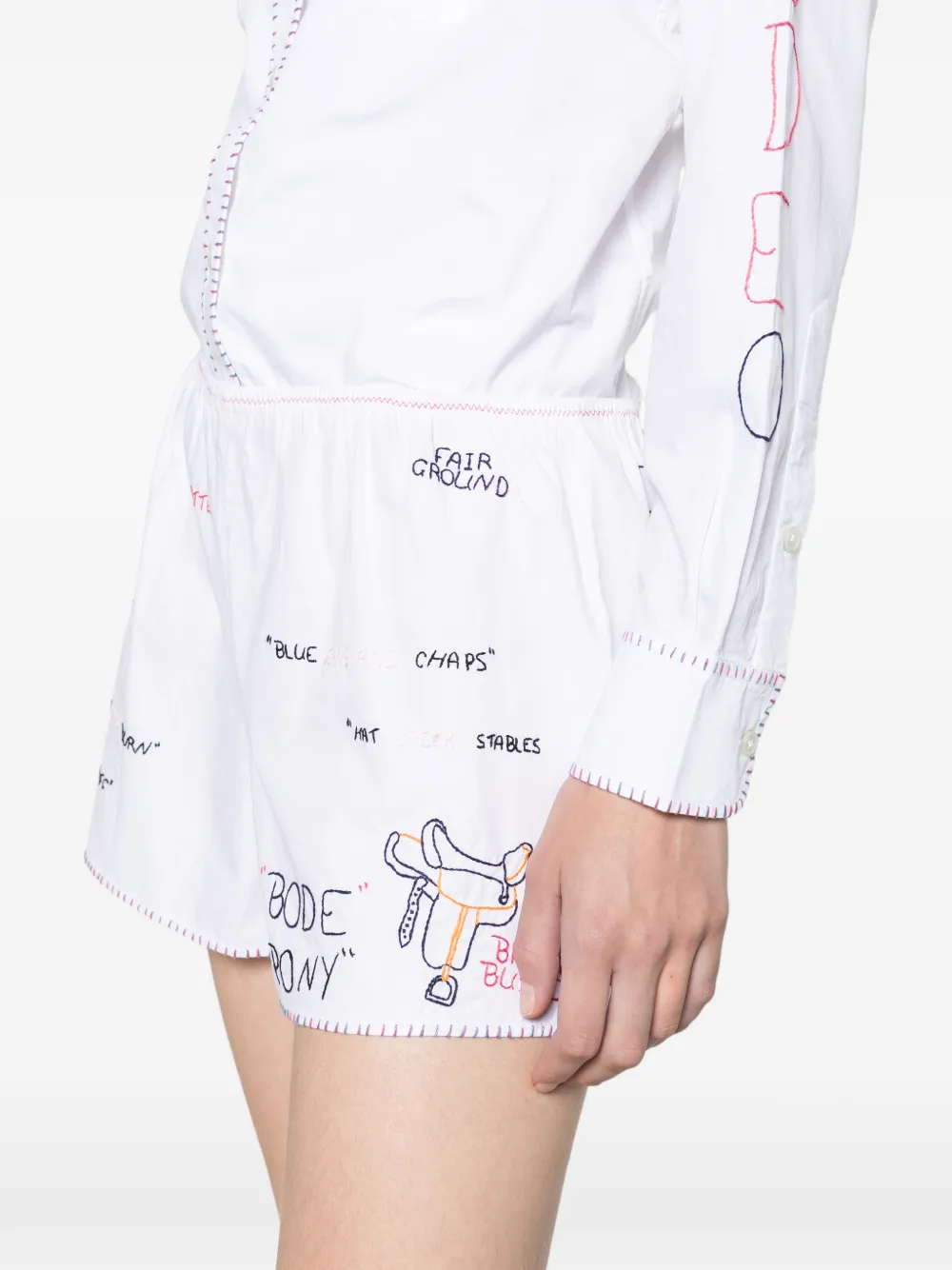 BODE Rodeo Dictionary tap shorts Wit