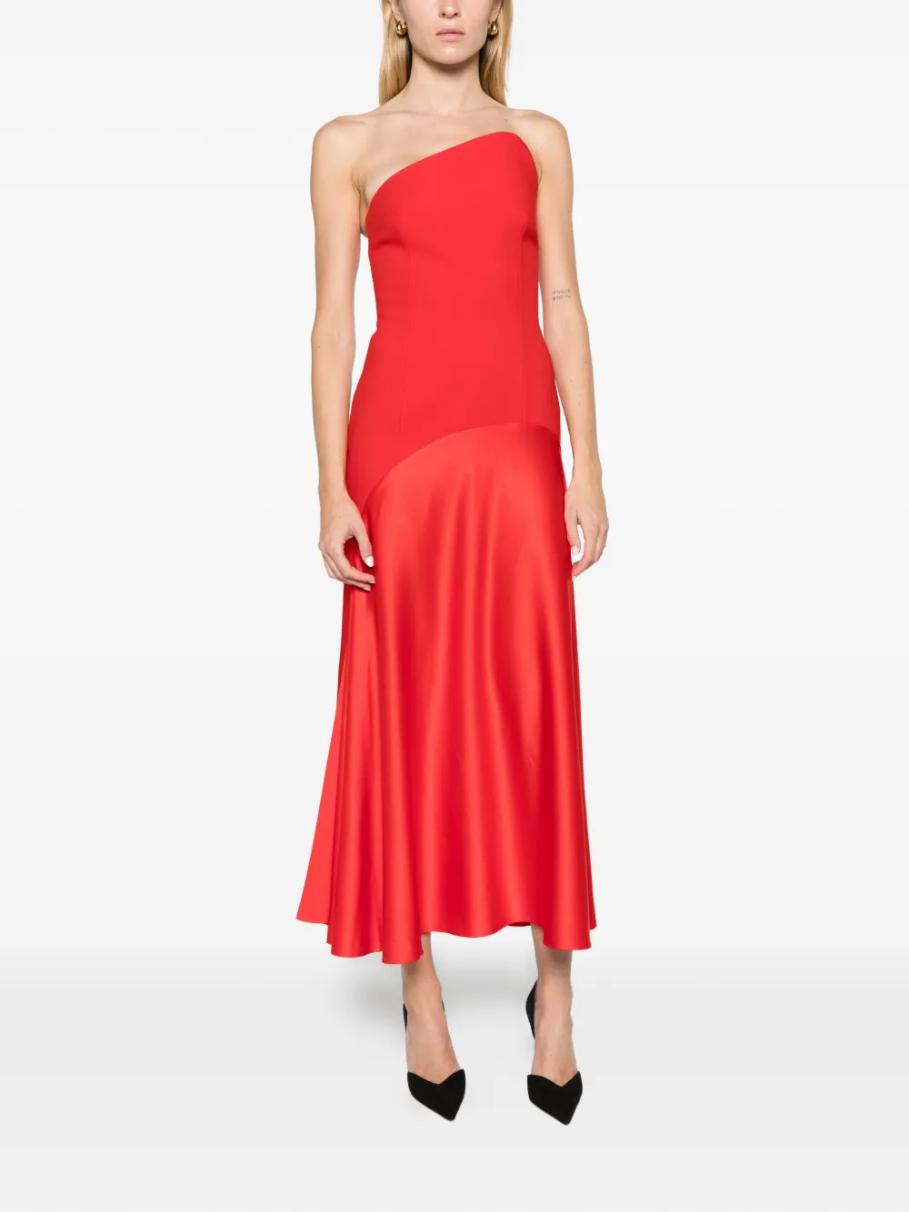 Solace London Edison midi dress Rood