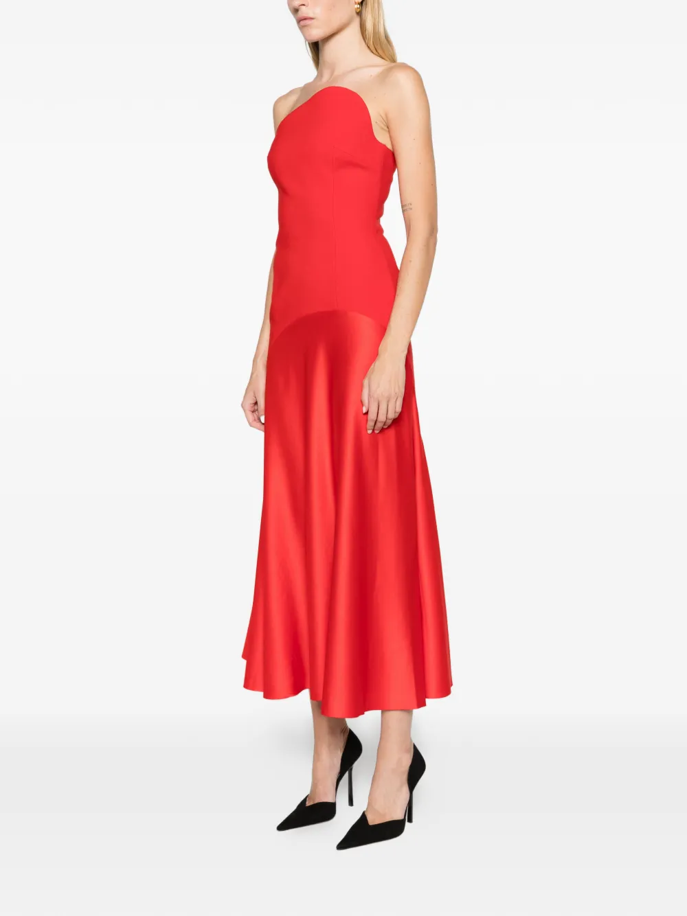 Solace London Edison midi dress Rood