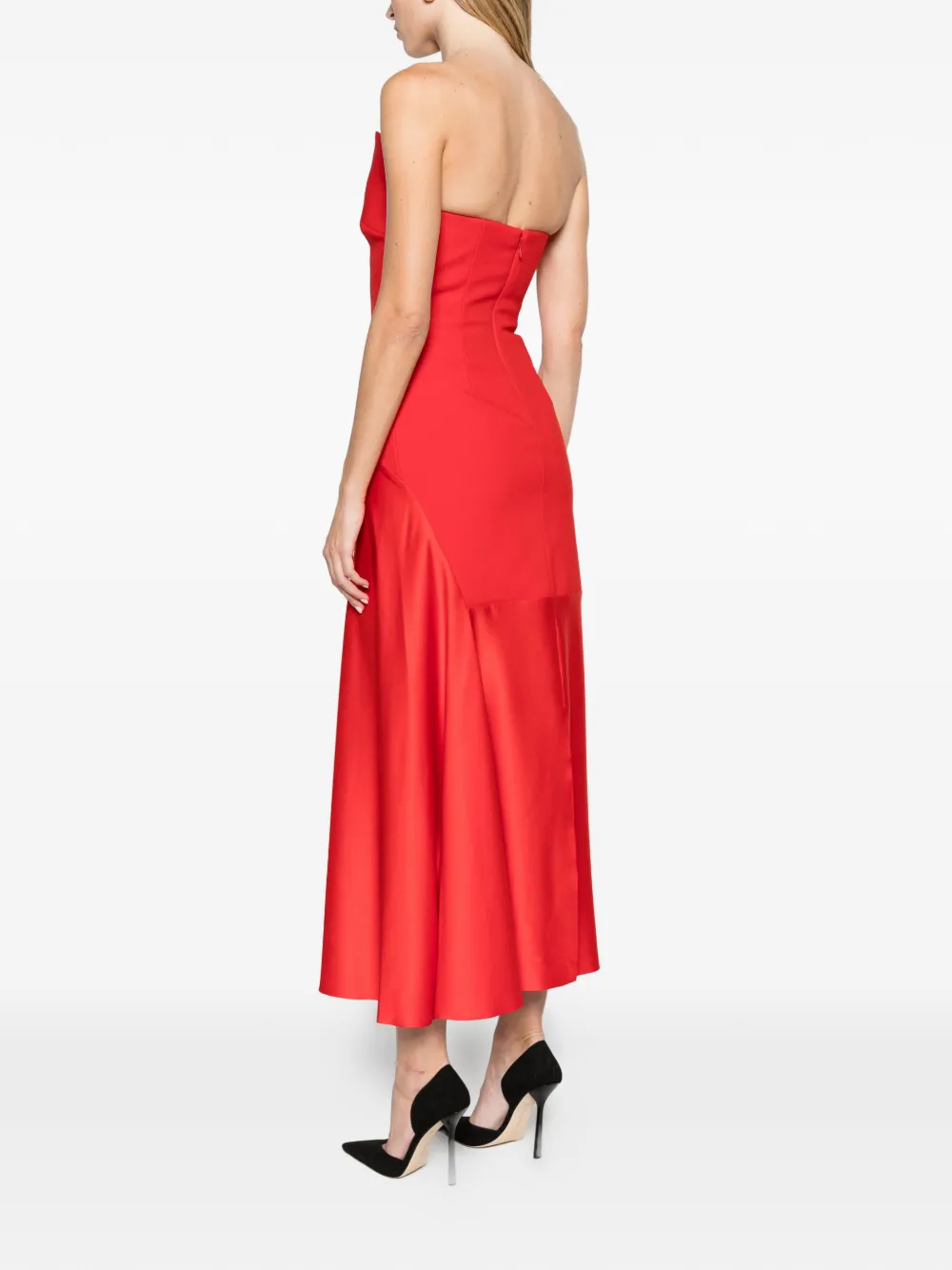 Solace London Edison midi dress Rood