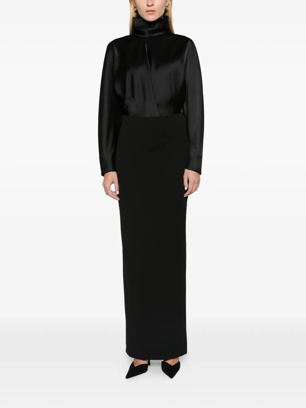 Solace London The Sedgewick maxi dress in black - Schwarz