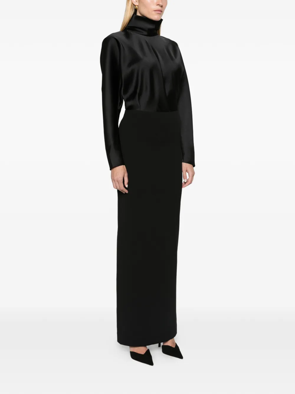 Solace London The Sedgewick maxi dress in black Zwart