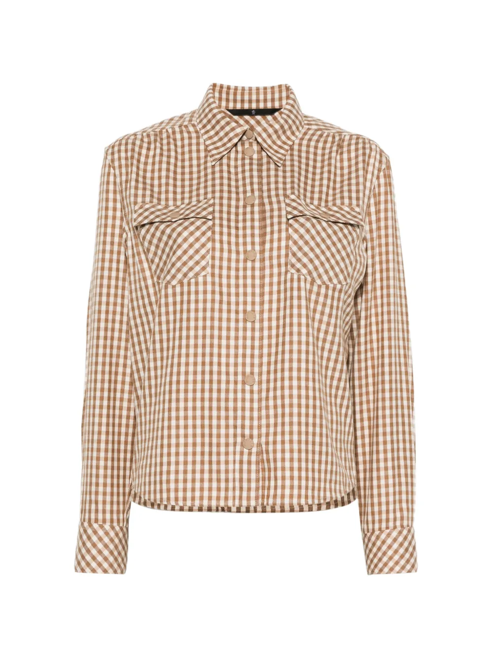 Moncler Grenoble checkered-print shirt Bruin