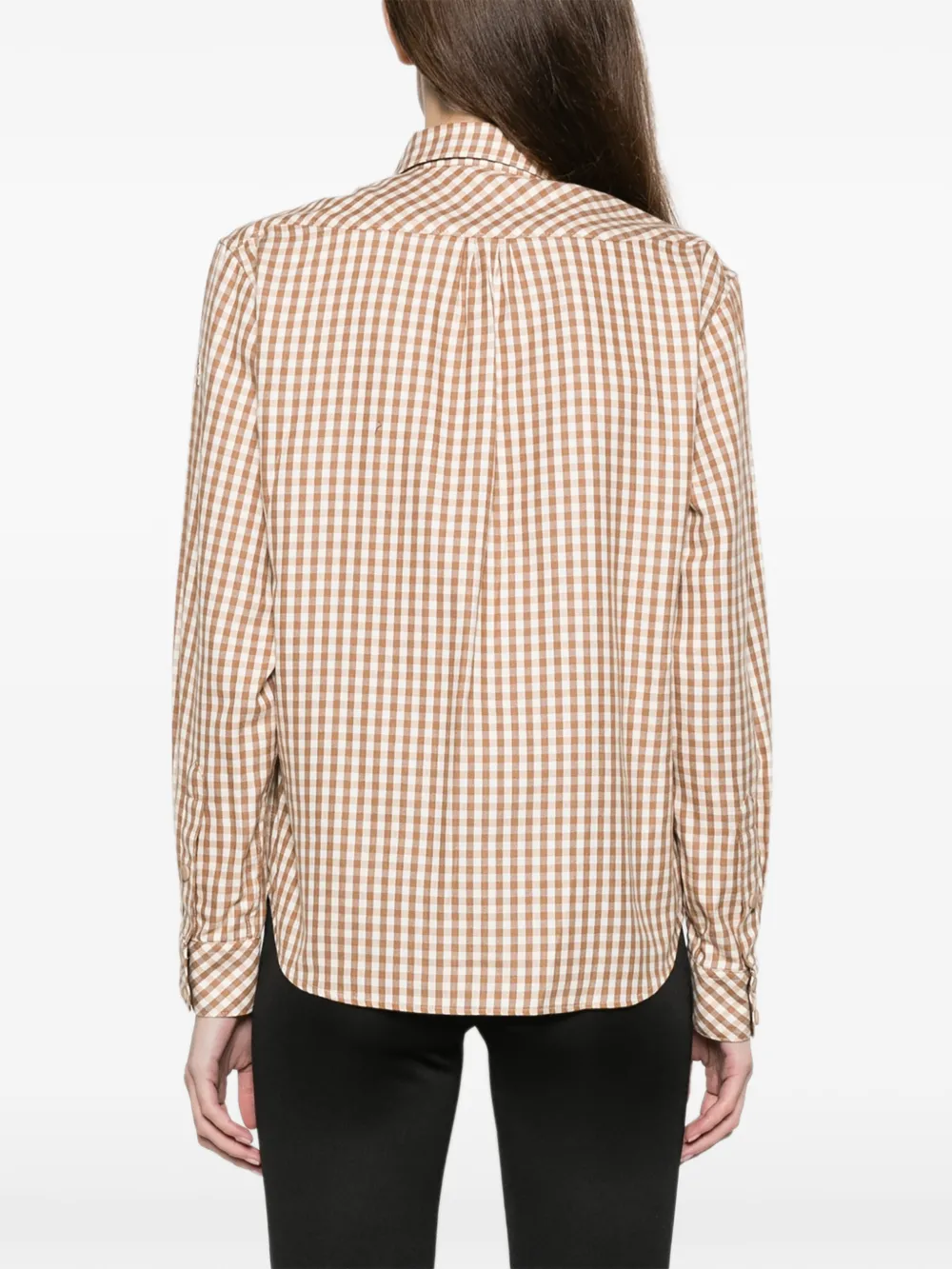 Moncler Grenoble checkered-print shirt Bruin