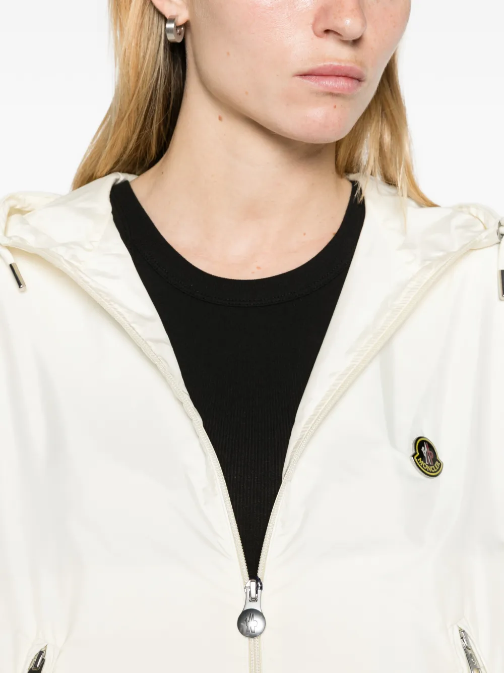 Moncler hooded windbreaker Wit