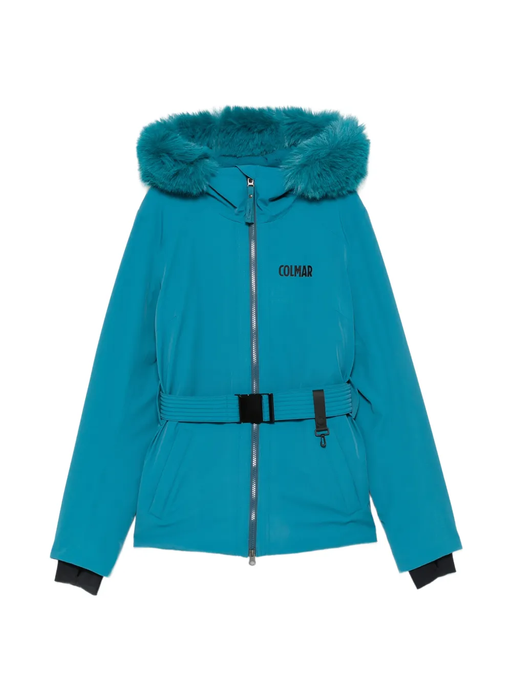 Colmar Skijacke mit Faux Fur-Besatz - Blau