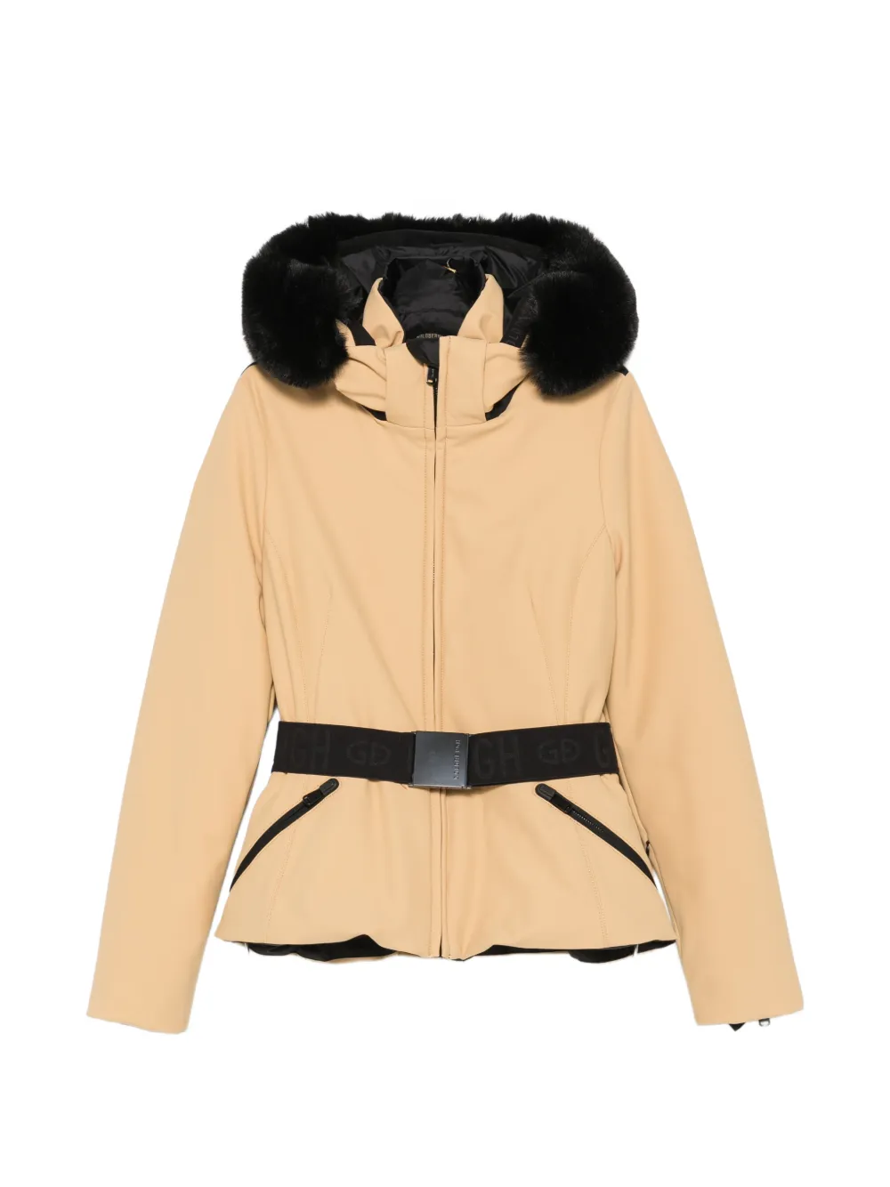 Goldbergh Hida ski-jack met afwerking van imitatiebont Beige