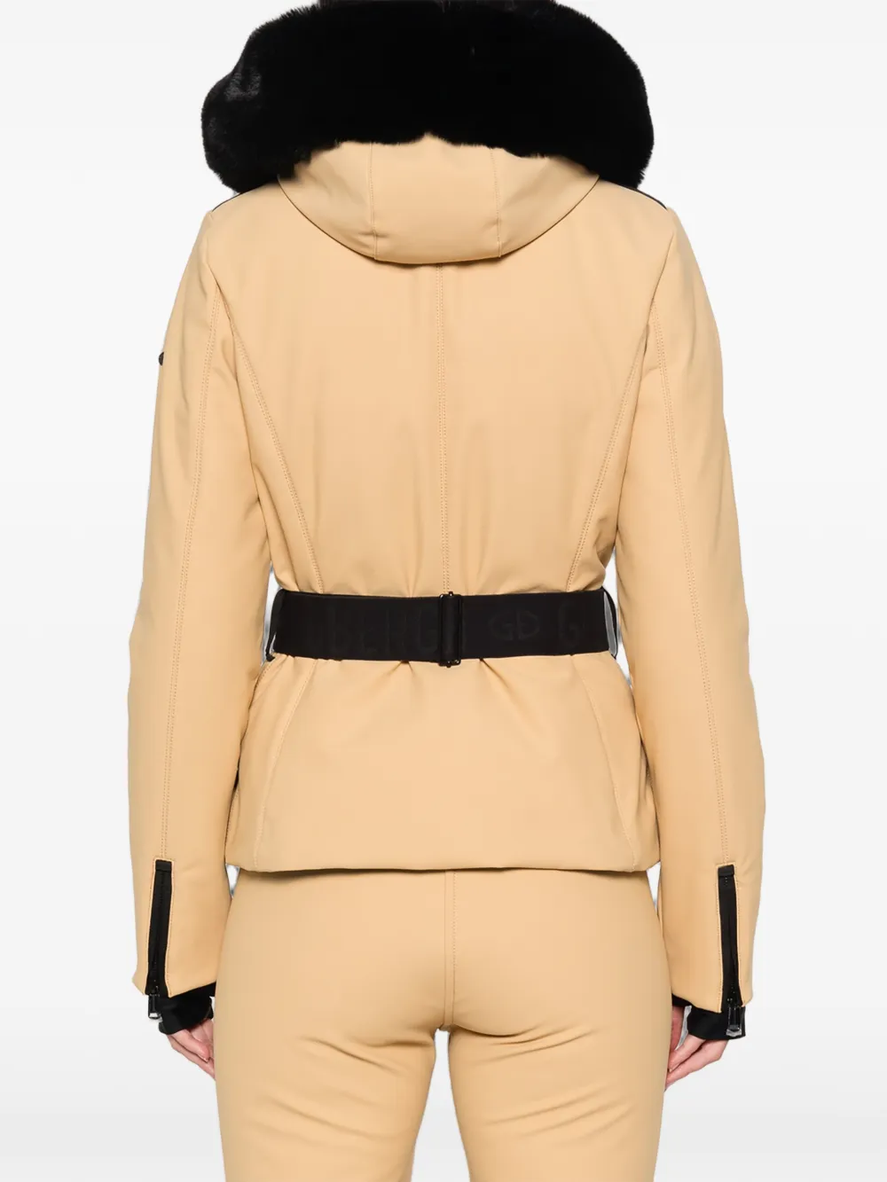 Goldbergh Hida ski-jack met afwerking van imitatiebont Beige