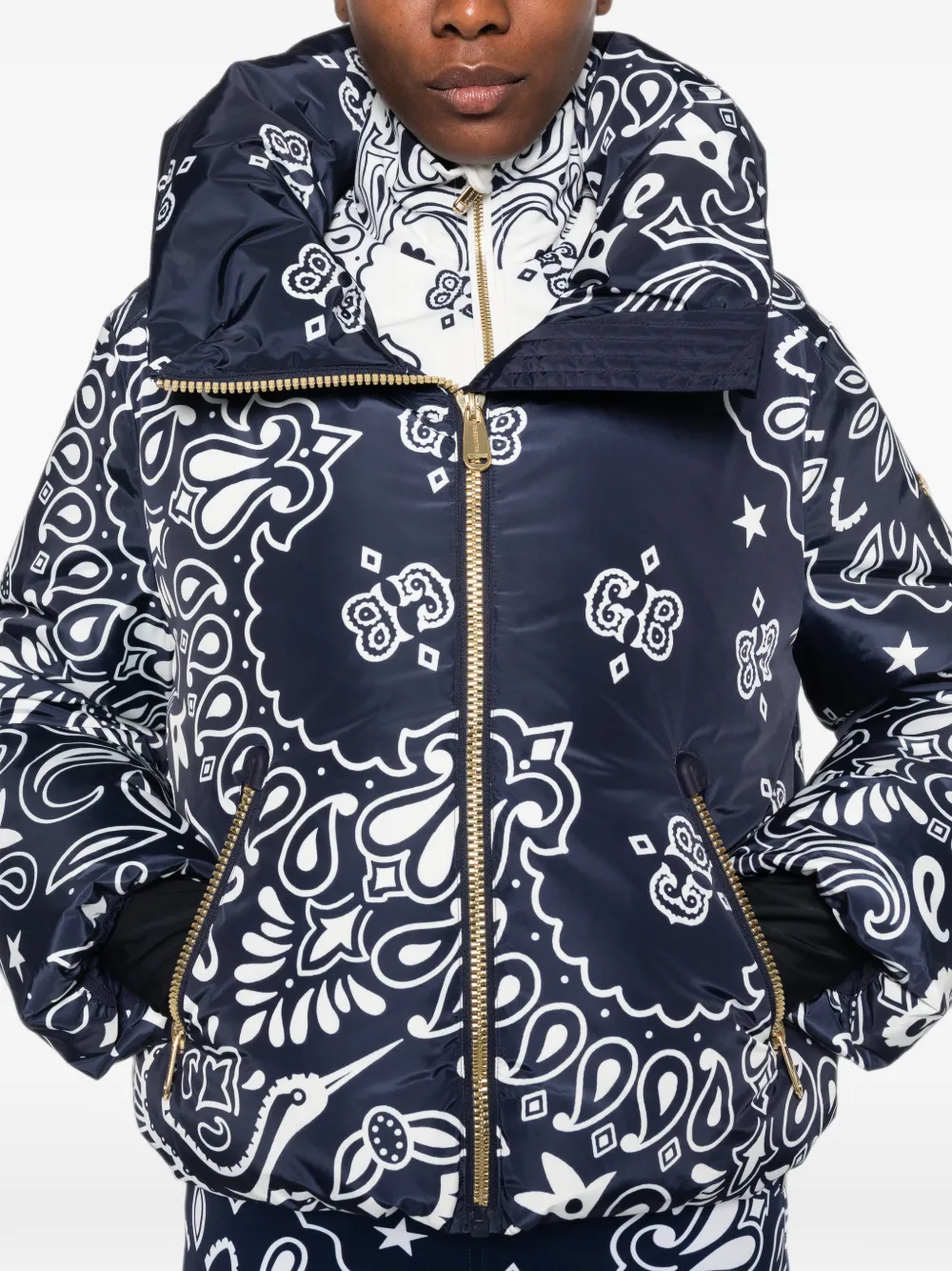 Goldbergh Kyoki ski-jack met bandana-print Blauw