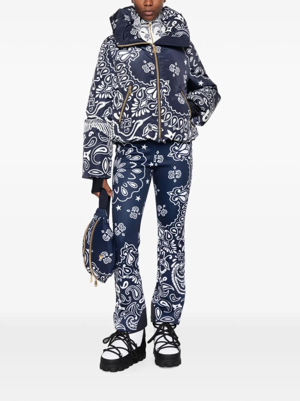 Goldbergh Kyoki ski-jack met bandana-print Blauw