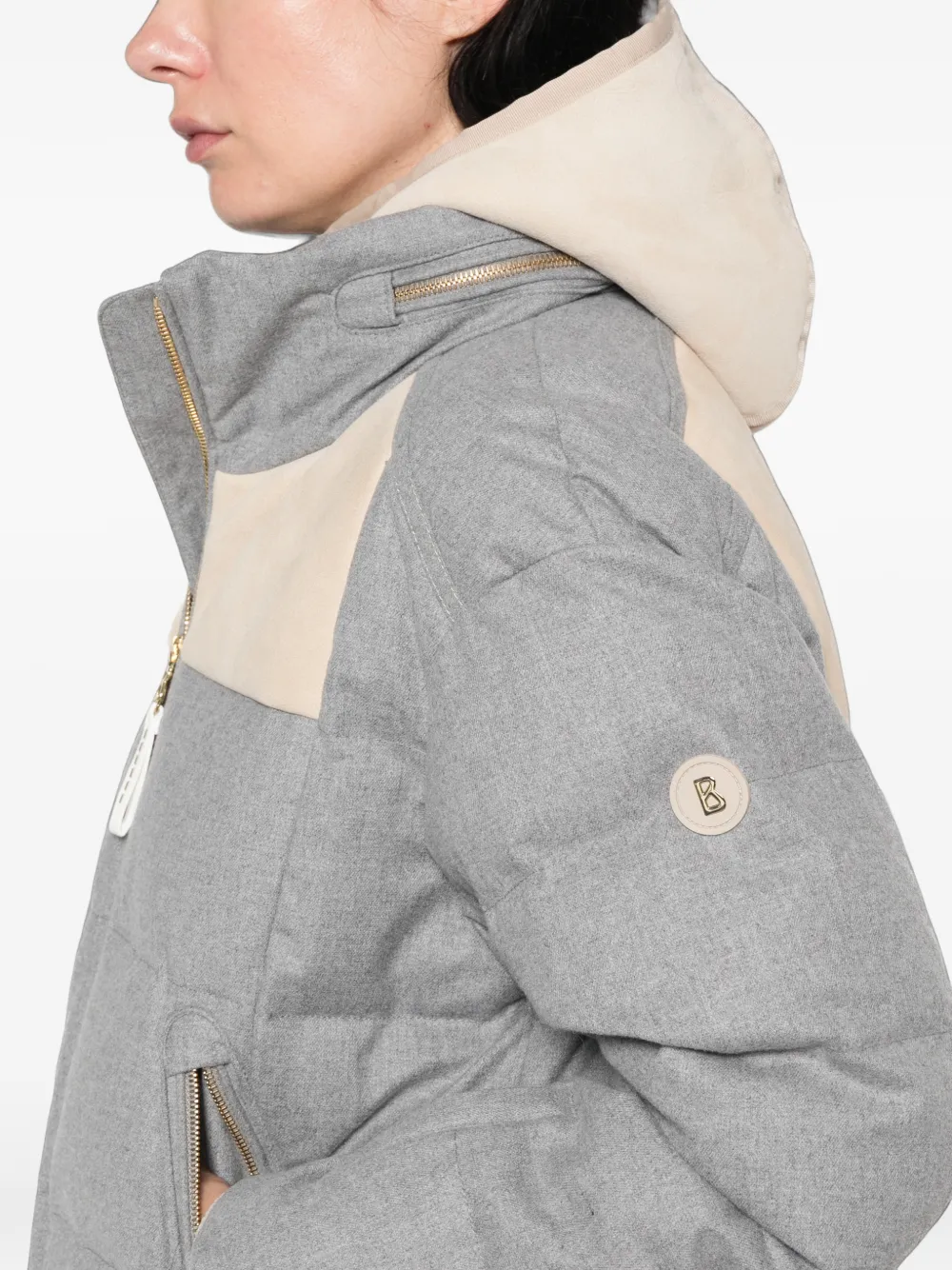 BOGNER Moja gewatteerd jack met capuchon Grijs