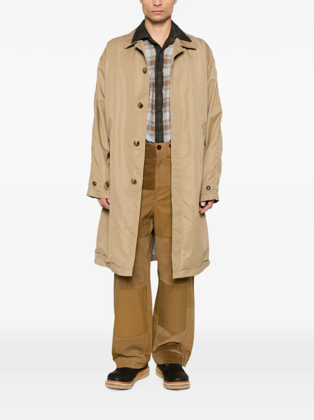 Comme des Garçons Homme Plus Gabardine jas met ceintuur Beige