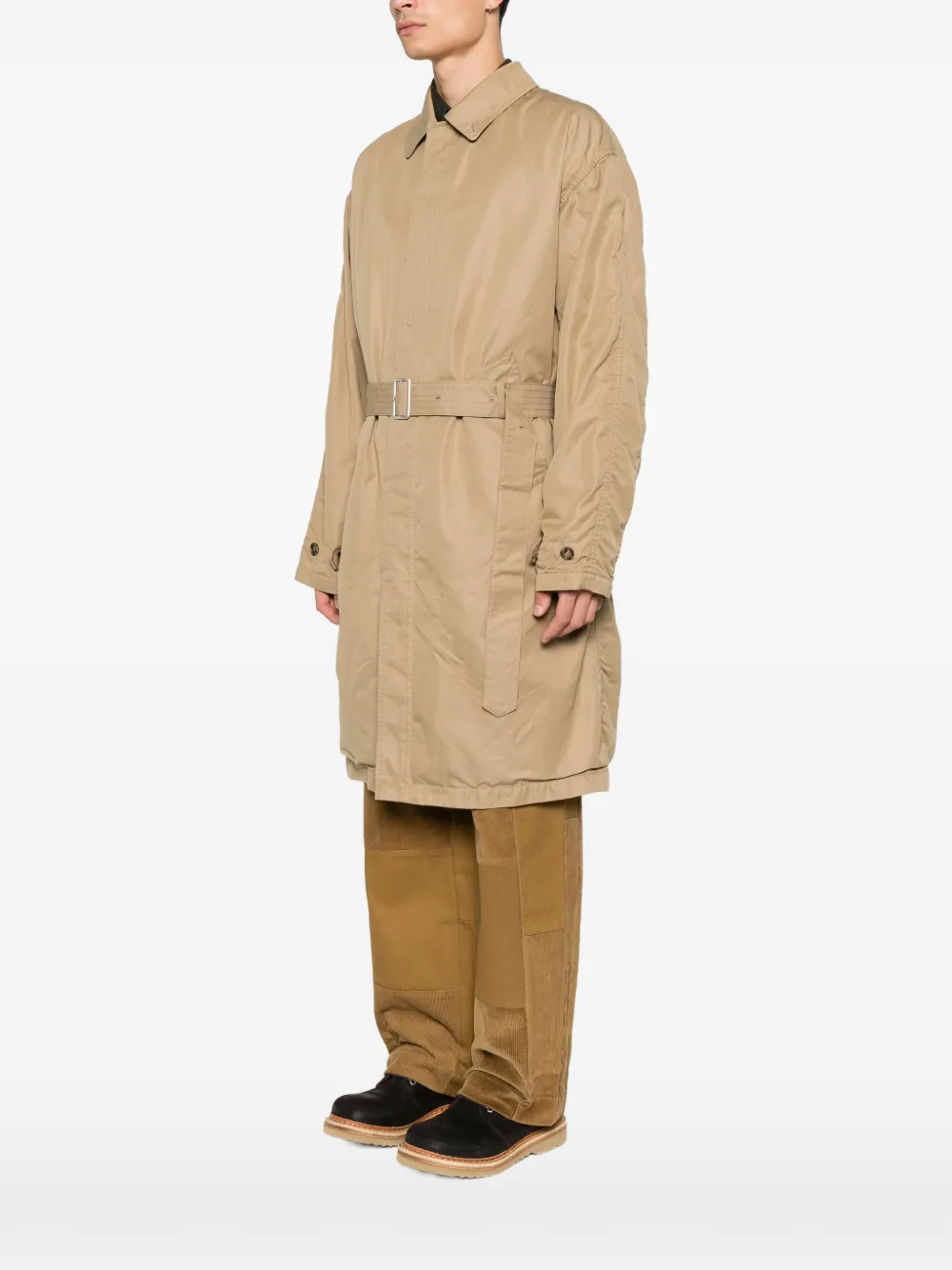 Comme des Garçons Homme Plus Gabardine jas met ceintuur Beige