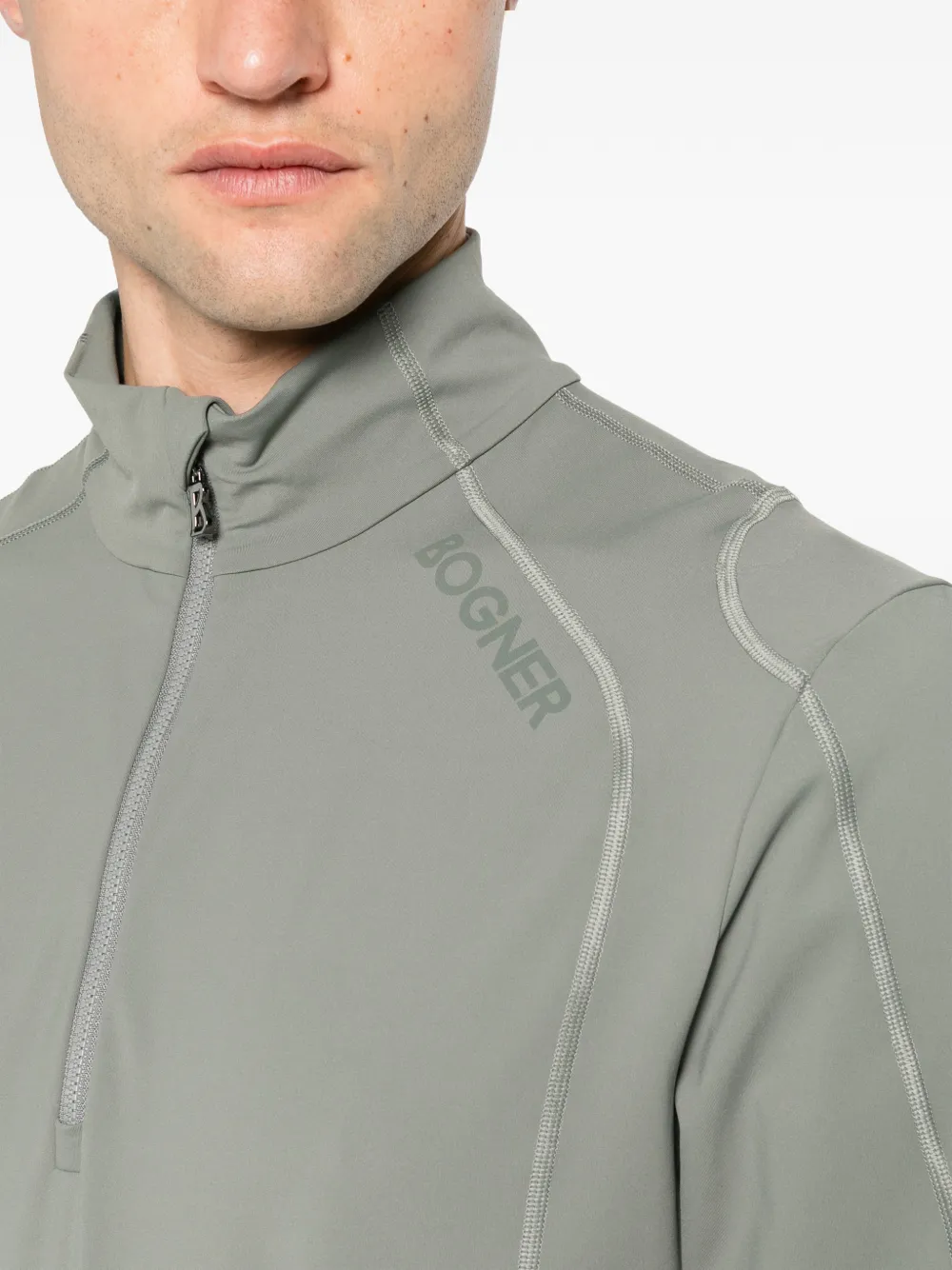 BOGNER Harry skitop met logo-print Groen