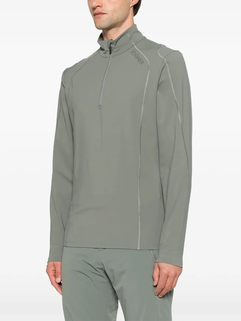 BOGNER Harry skitop met logo-print Groen