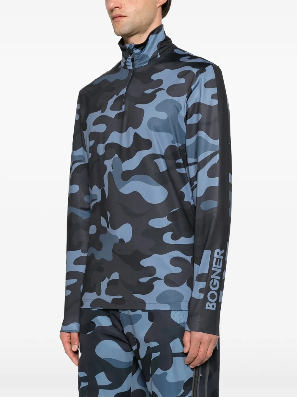 BOGNER Verti basislaag met camouflage-print Blauw