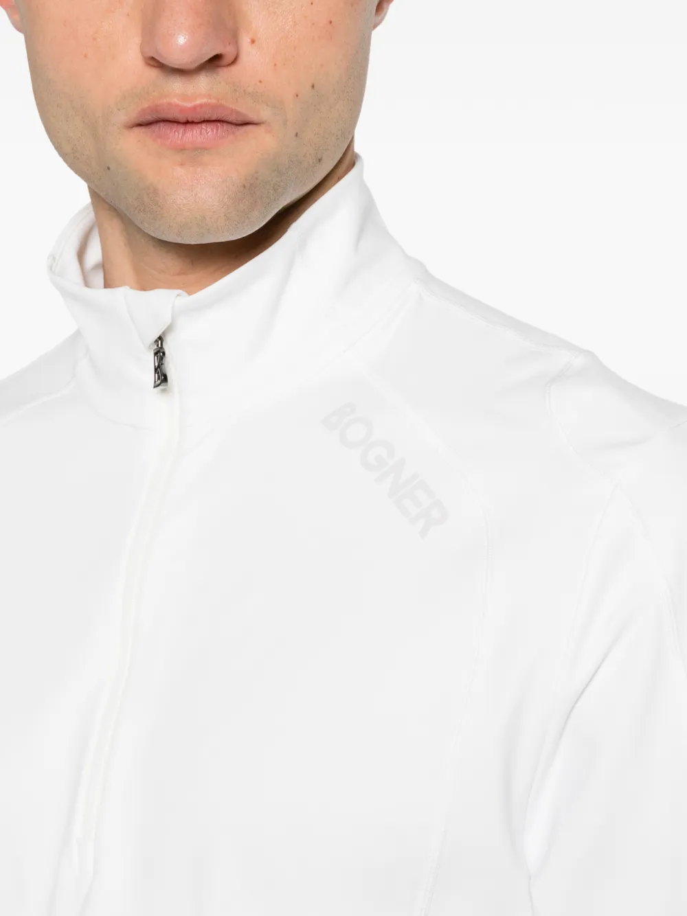 BOGNER Harry basislaag met halve rits Wit