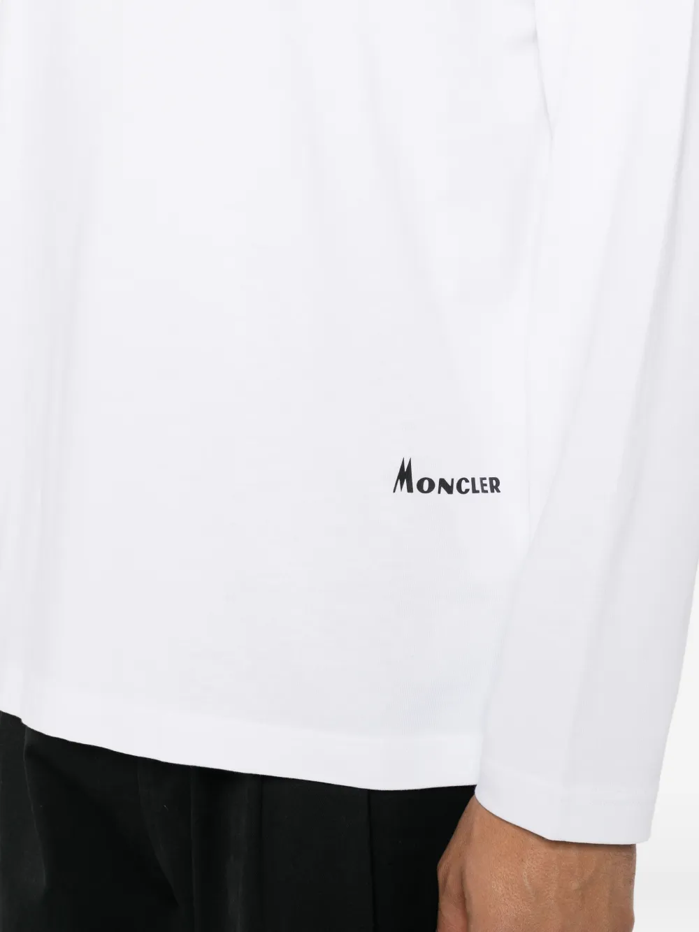 Moncler Re-Icon graphic-print long-sleeve T-shirt Wit