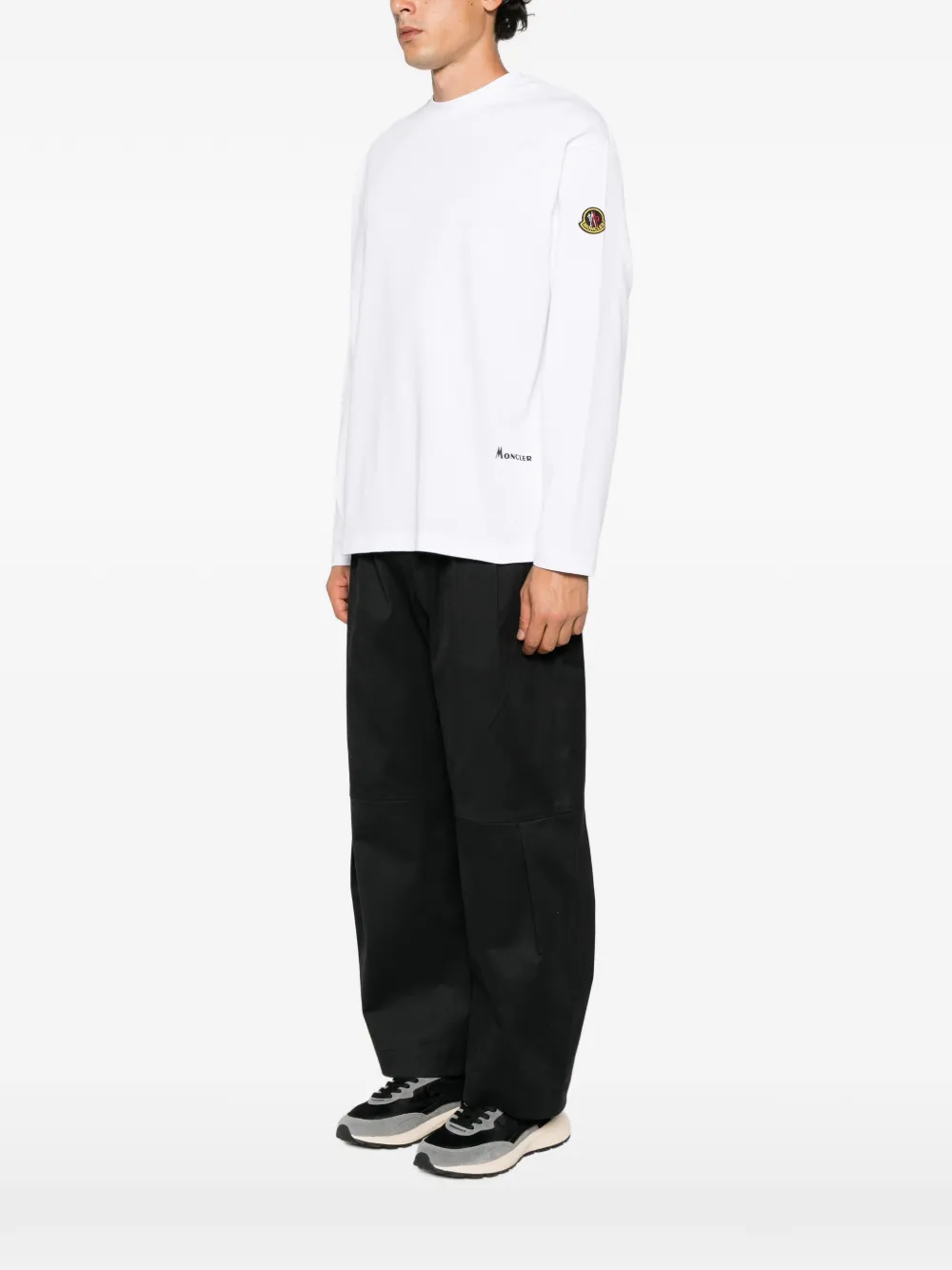 Moncler Re-Icon graphic-print long-sleeve T-shirt Wit