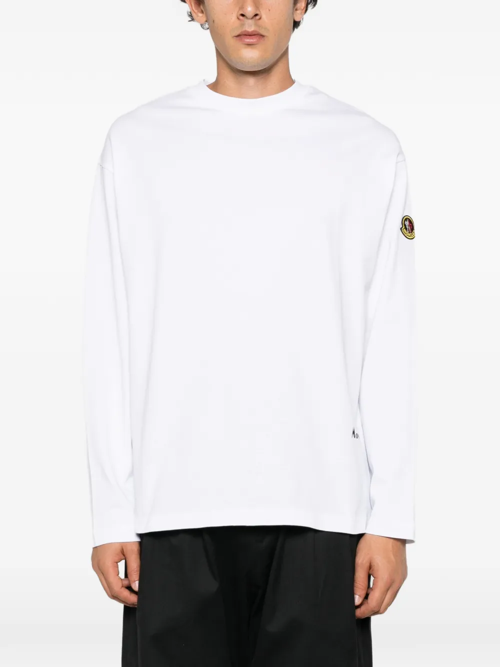 Moncler Re-Icon graphic-print long-sleeve T-shirt Wit