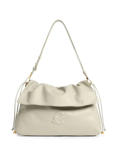 Coccinelle bolsa de hombro Lidia con logo en relieve mediana