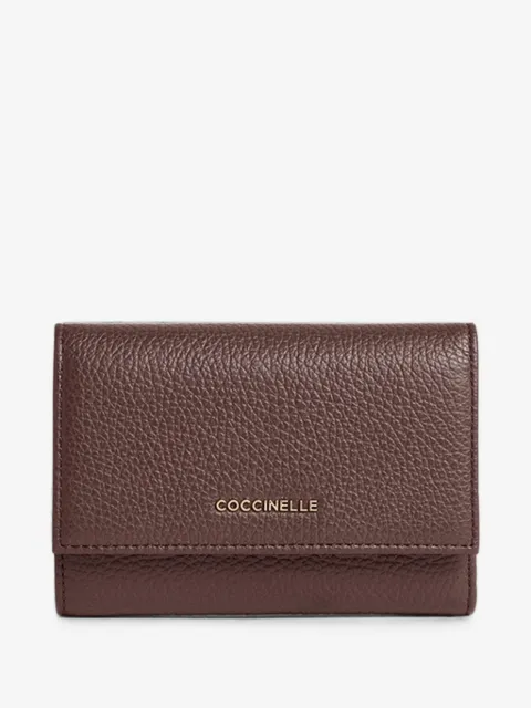 Coccinelle grained leather tri-fold wallet